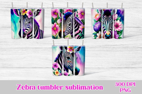Zebra tumbler bundle | Animals tumbler Sublimation Svetana Studio 