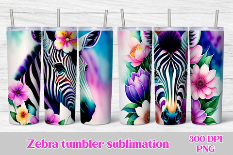 Zebra tumbler sublimation | Animals tumbler wrap Sublimation Svetana Studio 