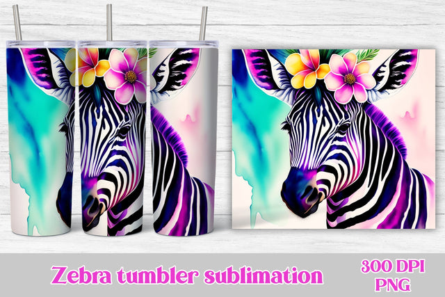 Zebra tumbler wrap | Animals tumbler Sublimation Svetana Studio 