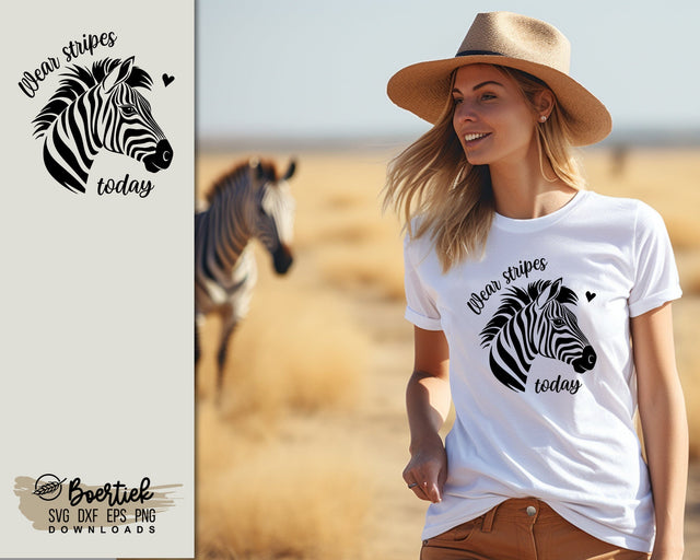Zebra: Wear stripes today, SVG file SVG Boertiek 