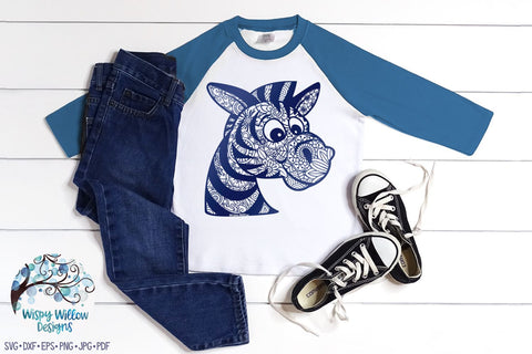 Zebra Zentangle SVG SVG Wispy Willow Designs 