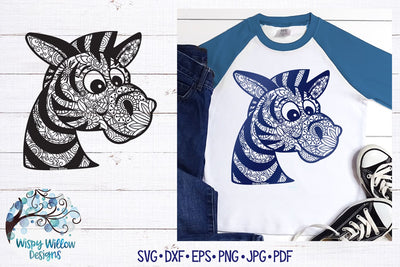 Zebra Zentangle SVG SVG Wispy Willow Designs 