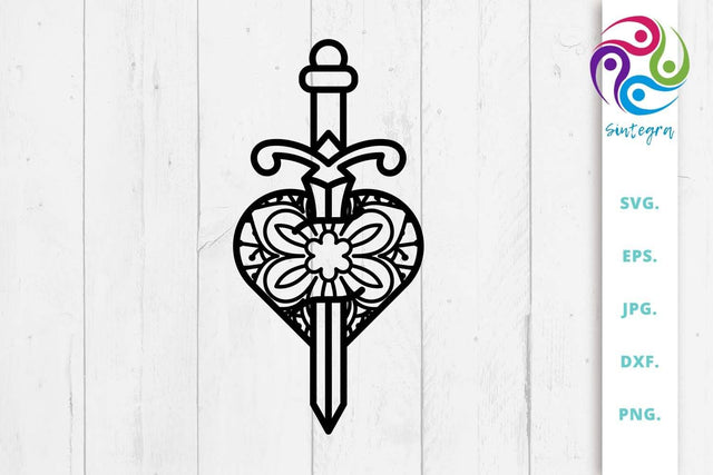 Zen Tangle Heart Svg File SVG Sintegra 