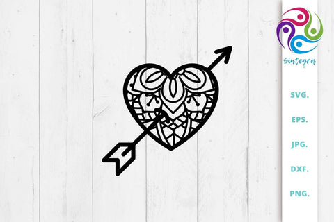 Zen Tangle Love Heart SVG File SVG Sintegra 