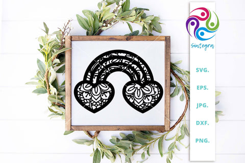 Zen Tangle Love Rainbow Svg File SVG Sintegra 