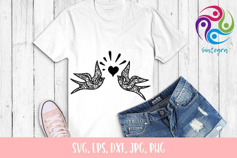 Zen Tangle Valentine Bird Svg File SVG Sintegra 
