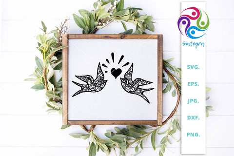 Zen Tangle Valentine Bird Svg File SVG Sintegra 