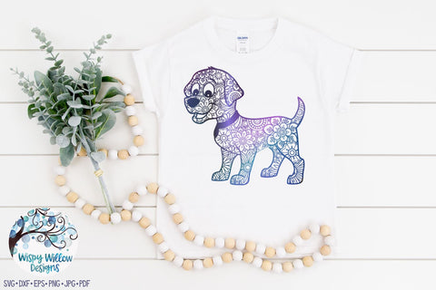 Zentangle Dog SVG SVG Wispy Willow Designs 