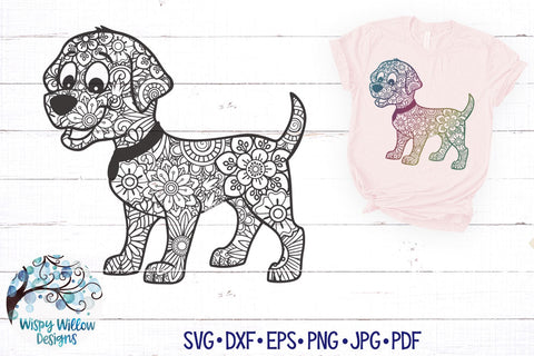 Zentangle Dog SVG SVG Wispy Willow Designs 