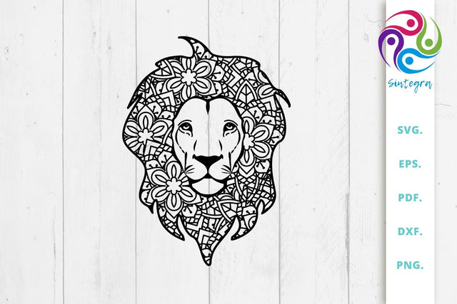 Zentangle Lion Svg Cut File SVG Sintegra 