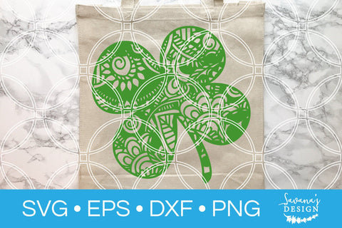 Zentangle Mandala Clover SVG SVG SavanasDesign 