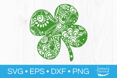Zentangle Mandala Clover SVG SVG SavanasDesign 