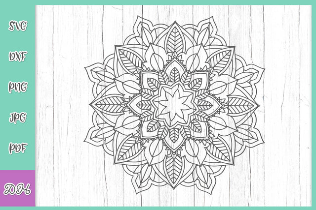 Zentangle Mandala SVG DXF PNG PDF JPG Cut File Stencil 69.5 SVG Digitals by Hanna 