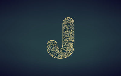 Zentangle stylized alphabet. Letter J in doodle style, mandala. Alphabet in the golden style, vector illustration for coloring page SVG naemmiah021 
