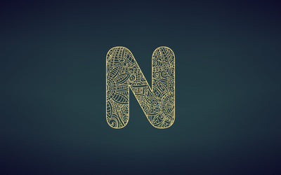 Zentangle stylized alphabet. Letter N in doodle style, mandala. Alphabet in the golden style, vector illustration for coloring page SVG naemmiah021 