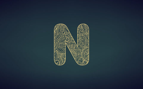 Zentangle stylized alphabet. Letter N in doodle style, mandala. Alphabet in the golden style, vector illustration for coloring page SVG naemmiah021 