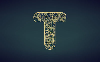 Zentangle stylized alphabet. Letter T in doodle style, mandala. Alphabet in the golden style, vector illustration for coloring page SVG naemmiah021 