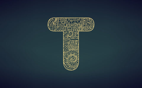 Zentangle stylized alphabet. Letter T in doodle style, mandala. Alphabet in the golden style, vector illustration for coloring page SVG naemmiah021 