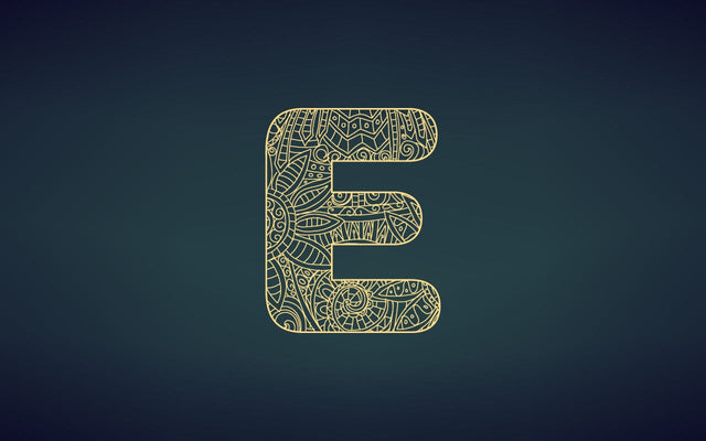 Zentangle stylized alphabet.Letter E in doodle style, mandala. Alphabet in the golden style, vector illustration for coloring page SVG naemmiah021 