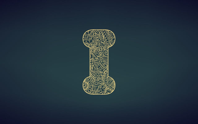 Zentangle stylized alphabet.Letter I in doodle style, mandala. Alphabet in the golden style, vector illustration for coloring page SVG naemmiah021 