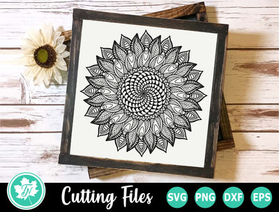 Zentangle Sunflower SVG SVG TrueNorthImagesCA 