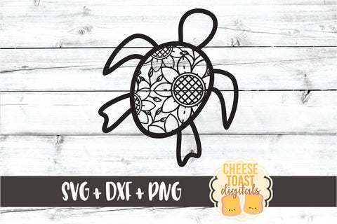 Zentangle SVG | Sea Turtle SVG Cheese Toast Digitals 