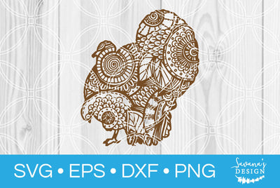 Zentangle Turkey SVG SavanasDesign 