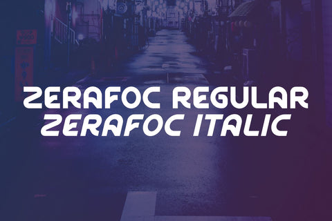 Zerafoc - Futuristic Font Font Irvan Randi 