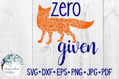 Zero Fox Given Floral Mandala SVG Wispy Willow Designs 