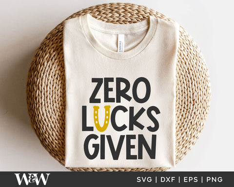 Zero Lucks Given SVG | St. Patrick's Day SVG SVG Wood And Walt 