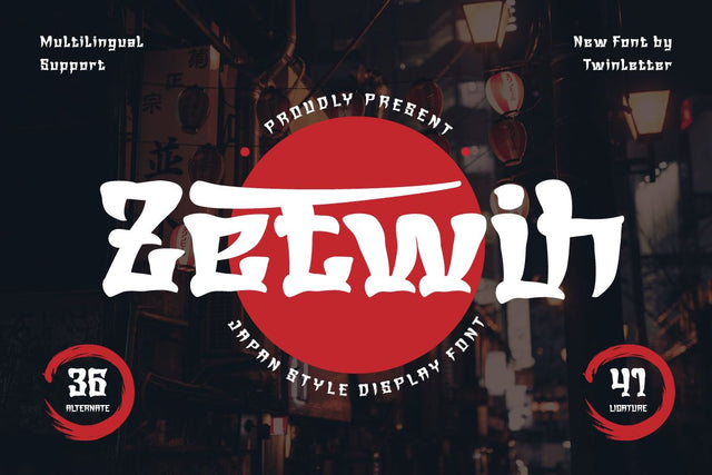 Zetwih | Japan font Font twinletter 