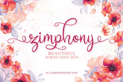 Zimphony Font Duo Font studioalmeera 