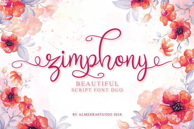 Zimphony Font Duo Font studioalmeera 