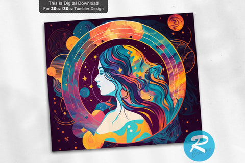 Zodiac Aquarius 20 oz / 30 oz Tumbler PNG Sublimation Regulrcrative 