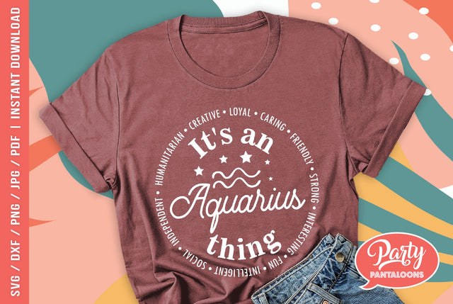 ZODIAC AQUARIUS | cute zodiac signs SVG SVG Partypantaloons 