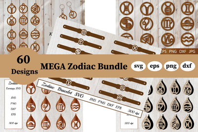 Zodiac Bundle SVG. Zodiac Sign Bundle. Zodiac Cut File. SVG Olga Terlyanskaya 
