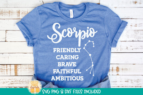 Zodiac Characteristics SVG Bundle | Astrology Shirt Design SVG Cheese Toast Digitals 