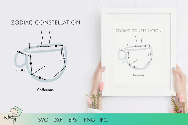 Zodiac constellation Coffeeous. SVG Arts By Naty 