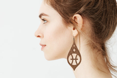 Zodiac earring svg bundle, Faux leather earring template SVG Digital Rainbow Shop 