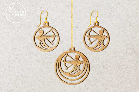 Zodiac Earrings Bundle Jewelry Cut Template Earring SVG SVG LaserCutano 