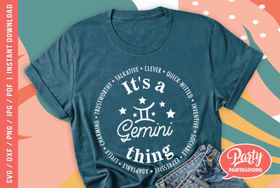 ZODIAC GEMINI | cute zodiac signs SVG SVG Partypantaloons 