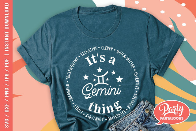ZODIAC GEMINI | cute zodiac signs SVG SVG Partypantaloons 