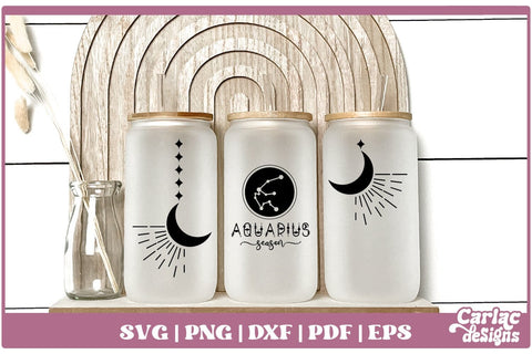 Zodiac Glass Can Wrap Bundle | Can Glass SVG Bundle SVG Carla C Designs 