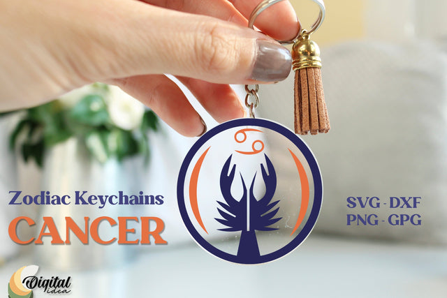 Zodiac Keychain SVG. Acrylic Keychain SVG. Round Keychain Designs SVG Evgenyia Guschina 