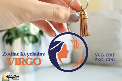 Zodiac Keychain SVG. Acrylic Keychain SVG. Zodiac Sign SVG SVG Evgenyia Guschina 