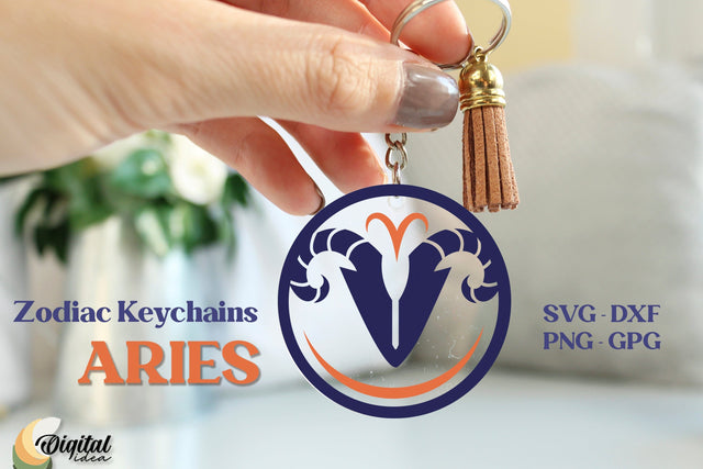 Zodiac Keychain SVG. Acrylic Keychain SVG. Zodiac Sign SVG SVG Evgenyia Guschina 