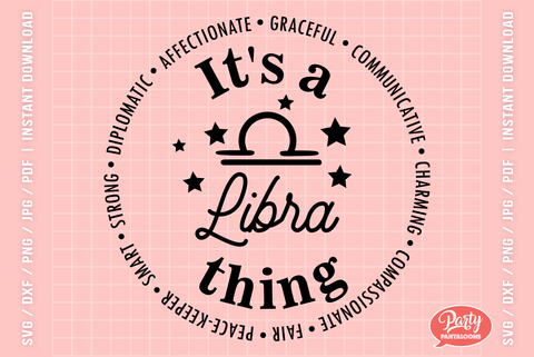 ZODIAC LIBRA | cute zodiac signs SVG SVG Partypantaloons 