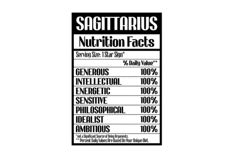 Zodiac Nutrition Facts SVG Bundle SVG Regulrcrative 
