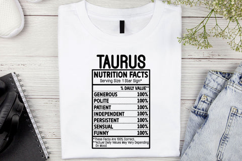Zodiac Nutrition Facts SVG Bundle SVG Regulrcrative 