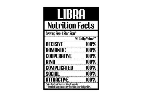 Zodiac Nutrition Facts SVG Bundle SVG Regulrcrative 